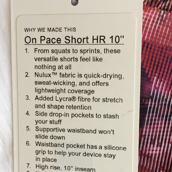 NWT lululemon On pace shorts sun dazed multi pink - Picture 5 of 7